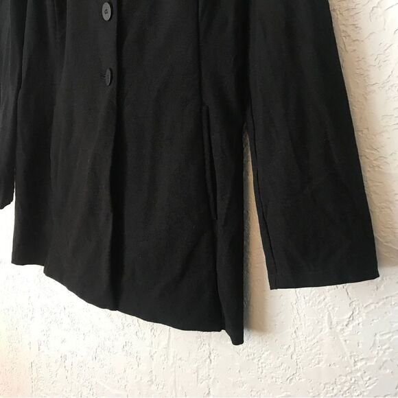 Eileen Fisher Women's Black Button Down Blazer - Picture 2 of 9